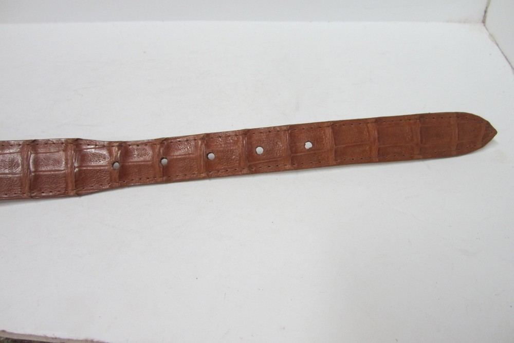 GENUINE CROCODILE BELTS, COGNAC