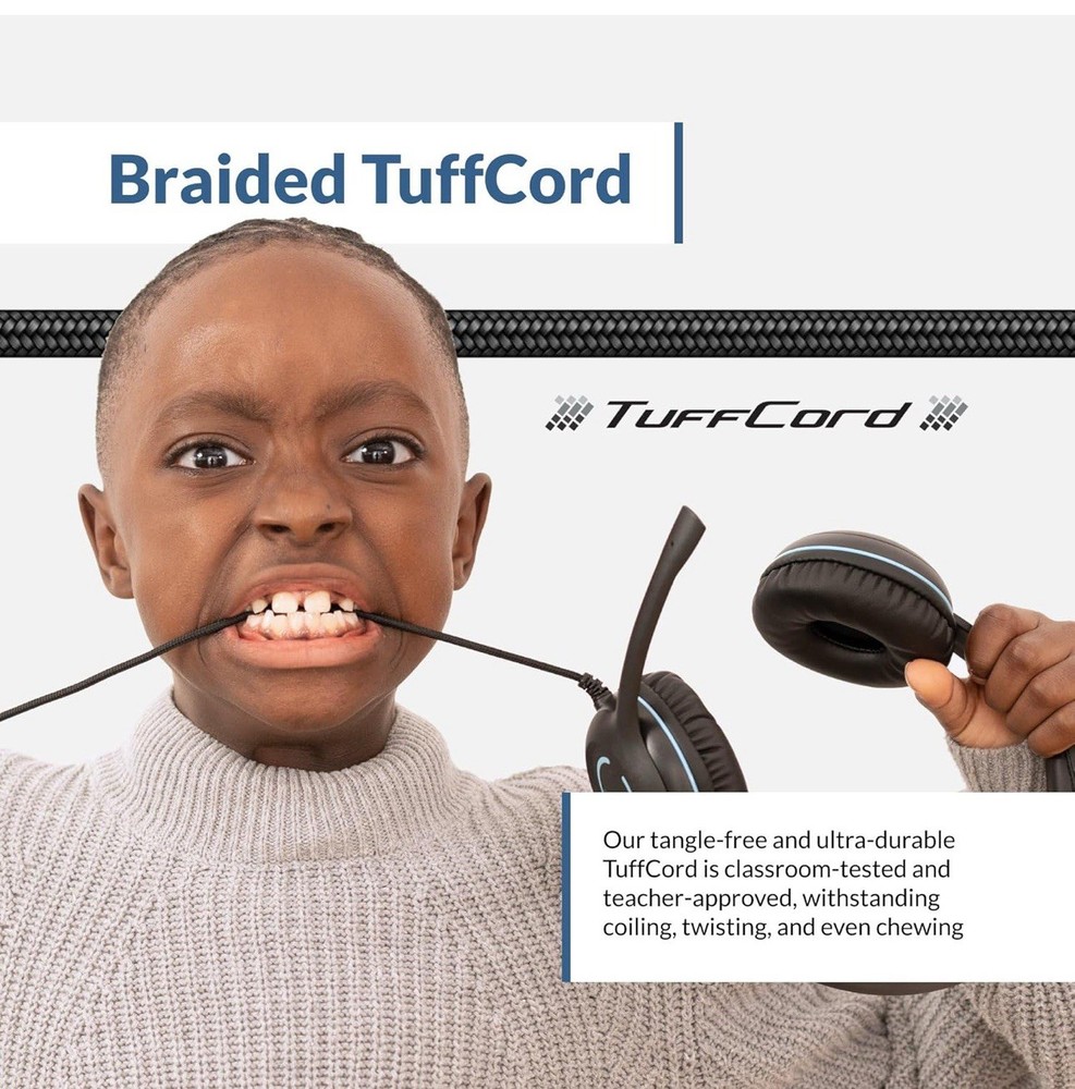 Cyber Acoustics Stereo Headset AC-5002, Single 3.5mm Plug EUC