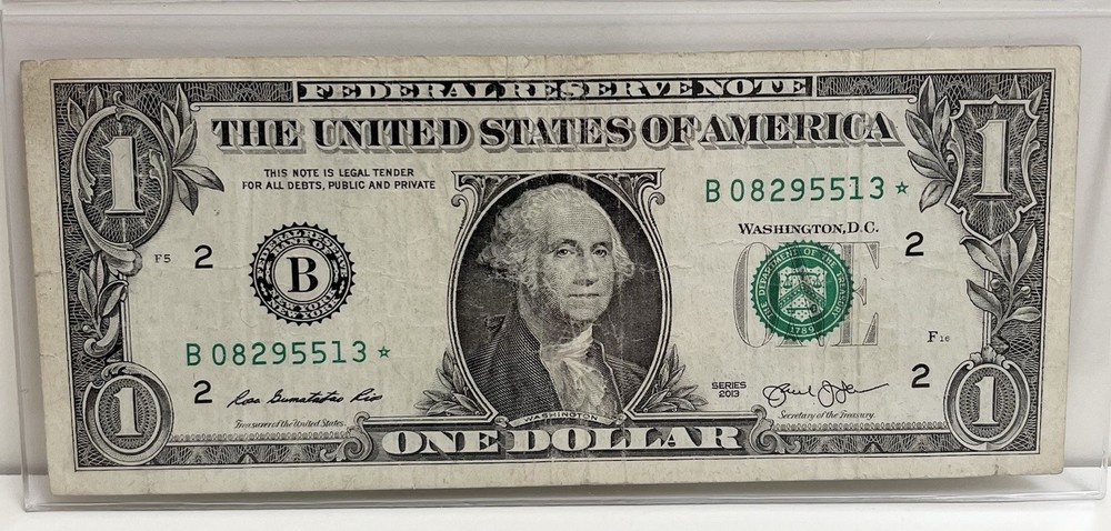 $1 2013 B Duplicate DC Star Note B08295513