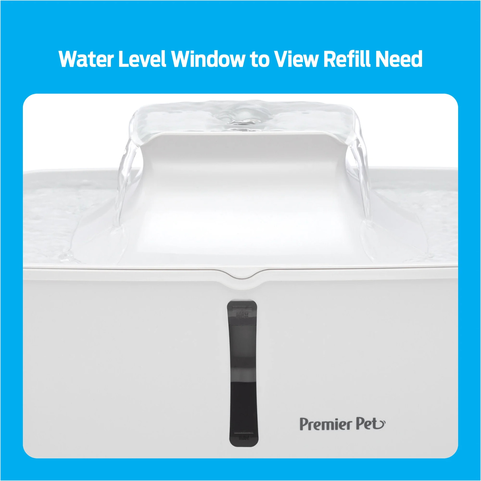 Premier Pet Automatic Water Fountain System + Filters For Cat & Dog - 60-128 oz