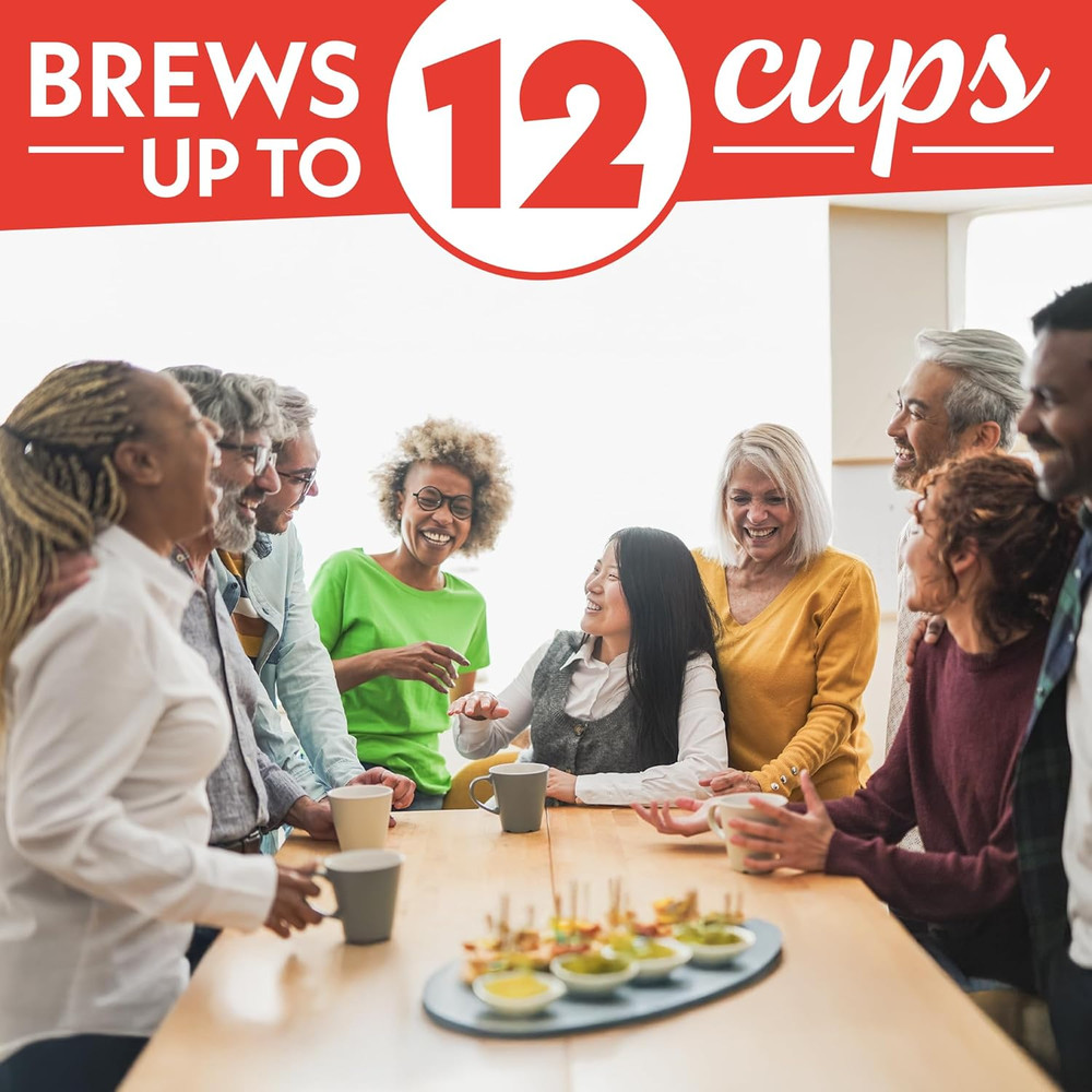 12 Cup Coffee Maker One-Touch Brew Pause & Serve Keep Warm Easy-Clean Design