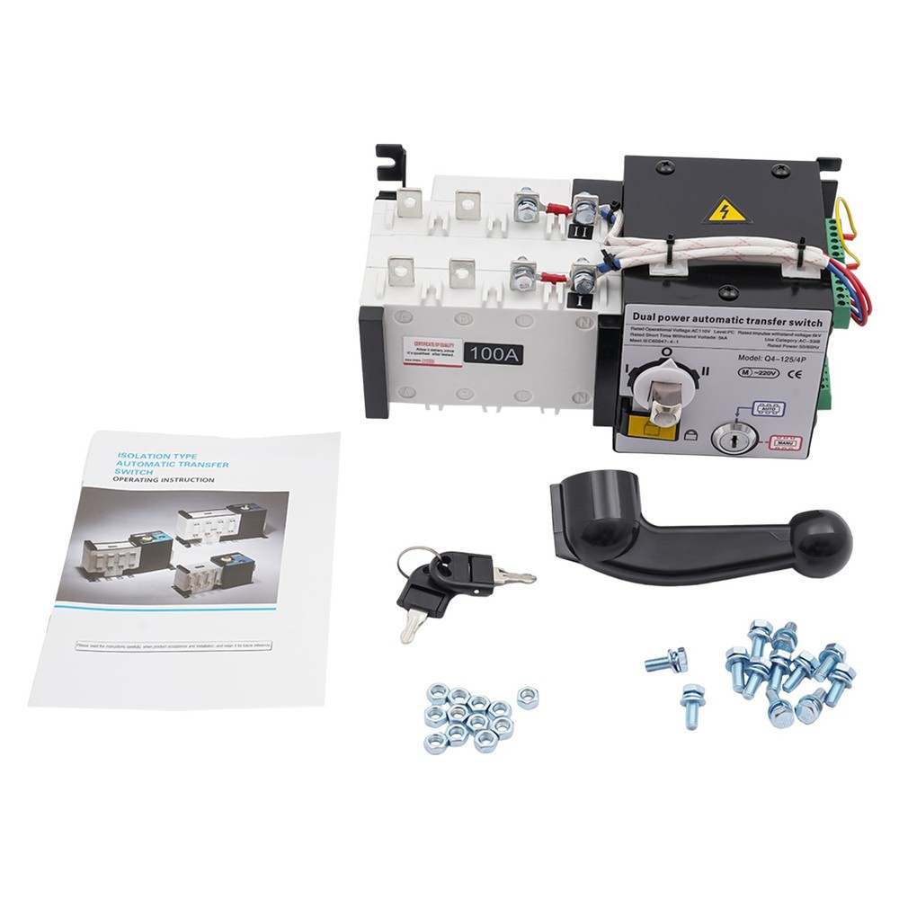 100A/4P Dual Power Automatic Transfer Switch Isolation Type Generator Converter