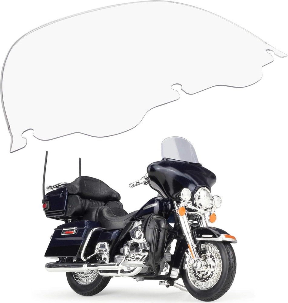 Clear 13" Wave Windshield Windscreen For Electra Glide FLHT FLHX 1996-2013