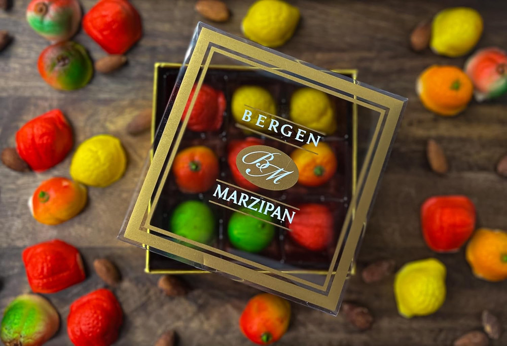 Assorted Marzipan Fruit - 9 Pieces (4 Oz)
