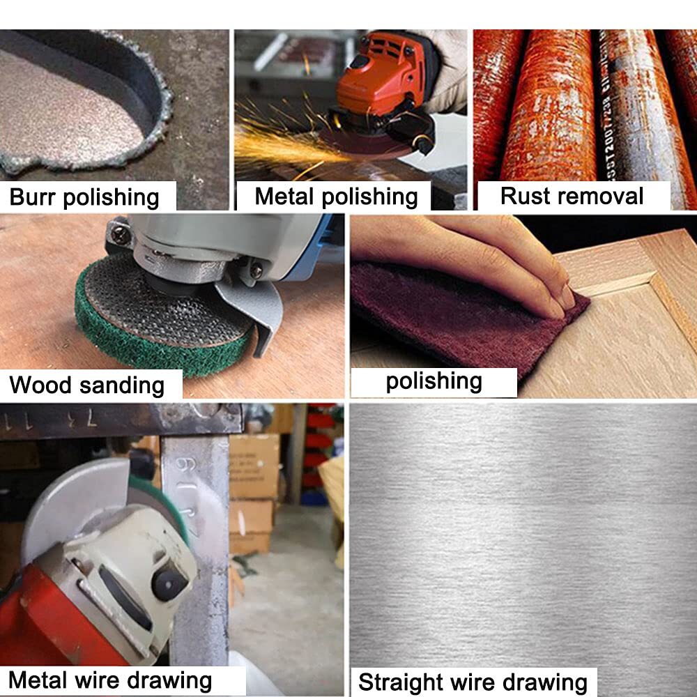 5PCS Metal Cleaning Polishing Wheel Pads 4-1/2 x7/8" Flap Disc for Angle Grinder