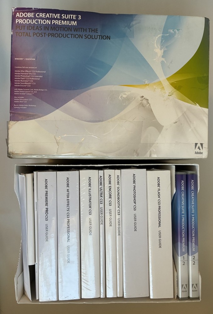 Adobe Creative Suite 3 Production Premium Box Set for Windows w/ Serials