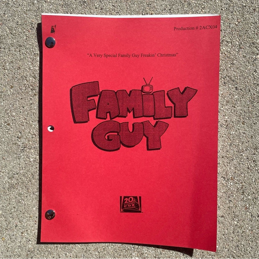 RARE Family Guy Original 1999 Production Used Table Draft Script Seth MacFarlane