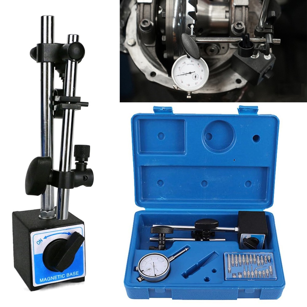 Dial Indicator with Magnetic Base 0.001"Precision Gauge Test Indicator Point Set