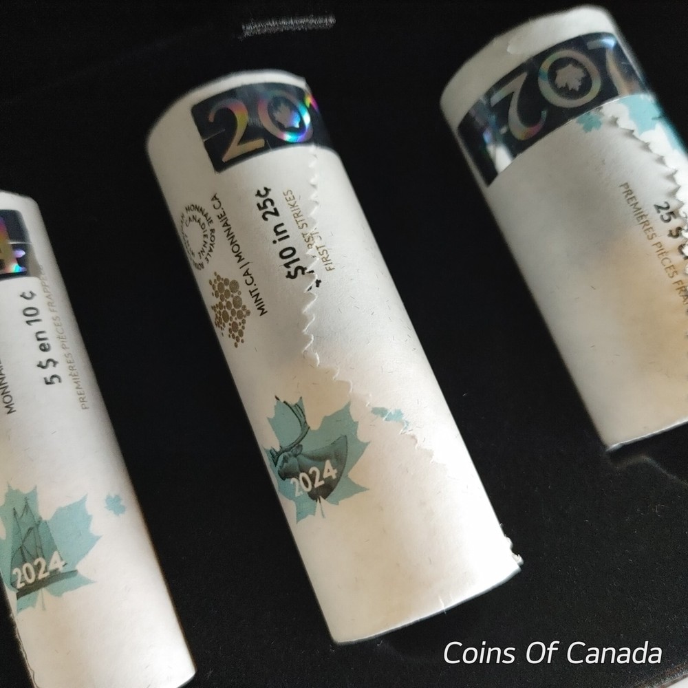 2024 Canada Special Wrap Roll Set Inc 50 Cents Roll First Strikes #coinsofcanada