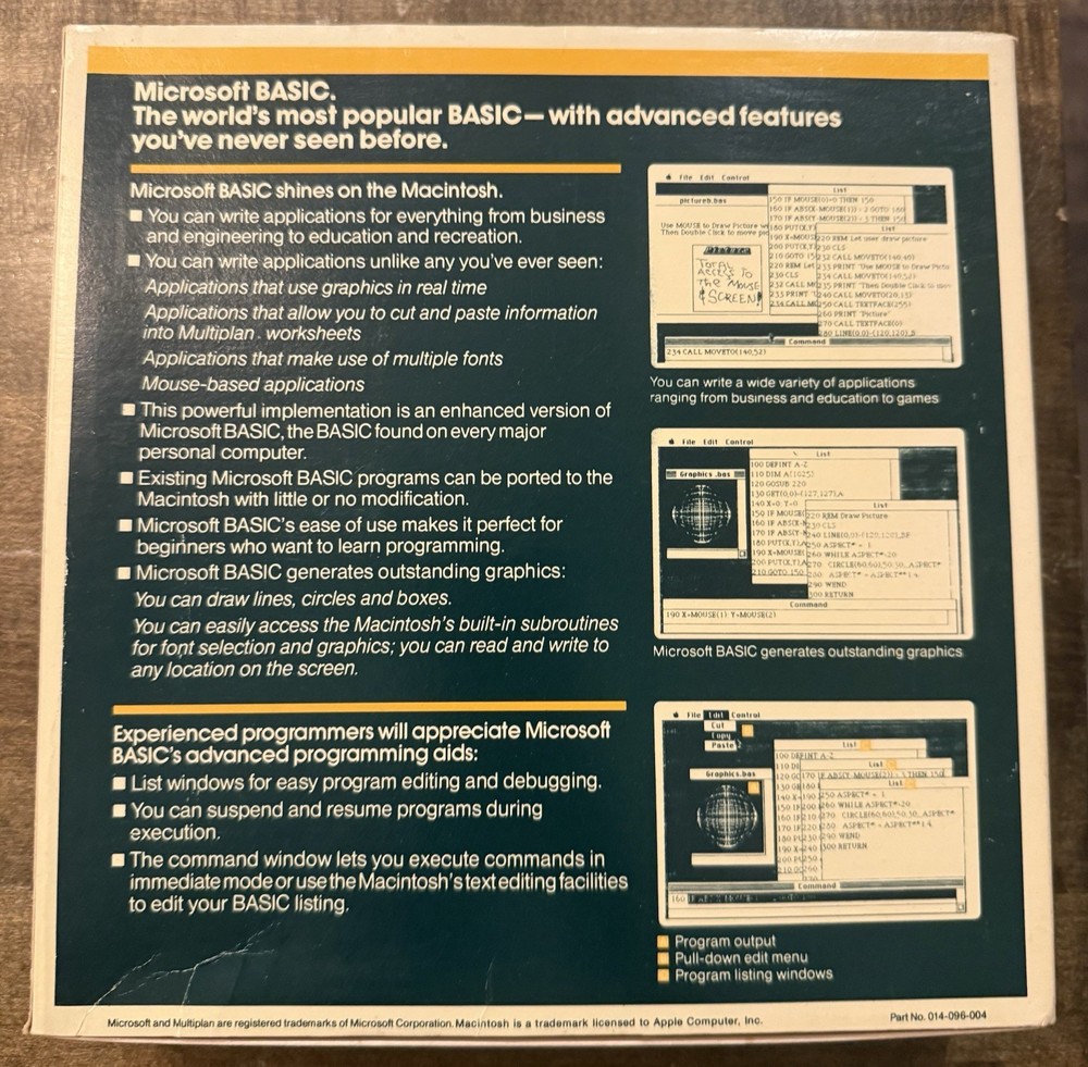 Microsoft BASIC Interpreter for Apple MACINTOSH