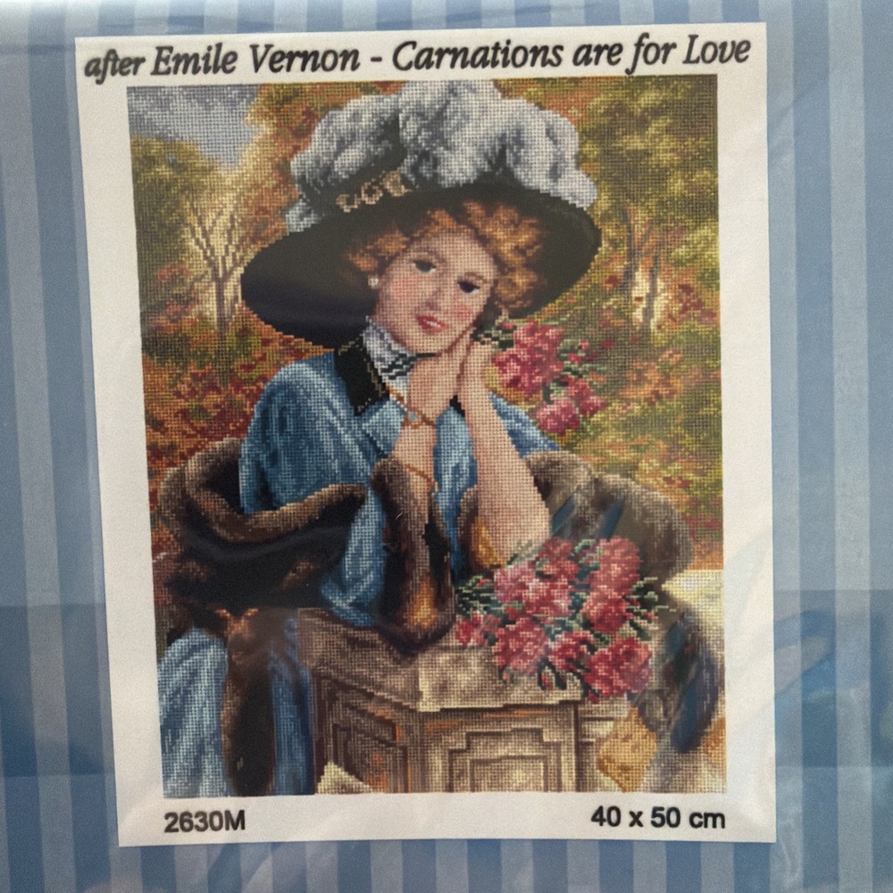 Orchidea Printed needlepoint  tapestry Canvas Only  40x50 Cm