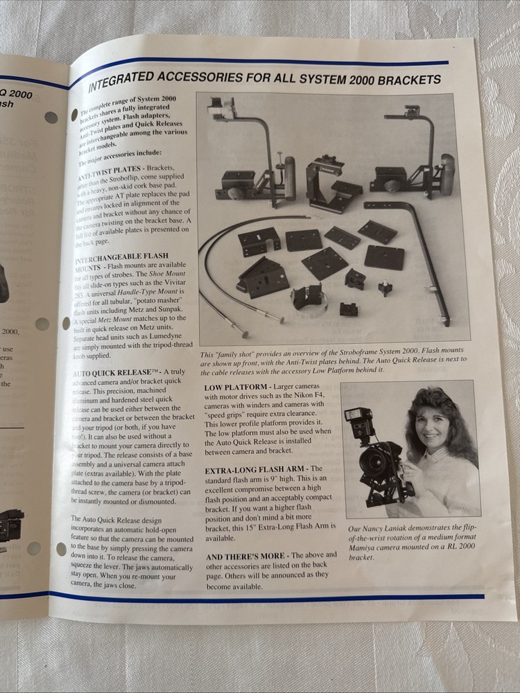 STROBOFRAME RL/C Camera Flash Bracket Designed For 35mm & 645 Cameras