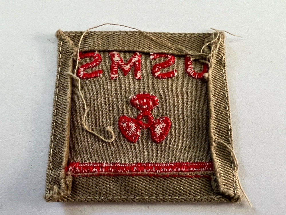 US Maritime Service Apprentice Engineman Mate Rate Patch Khaki Vintage