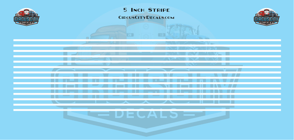 5 Inch White Stripes 1:87 HO Scale