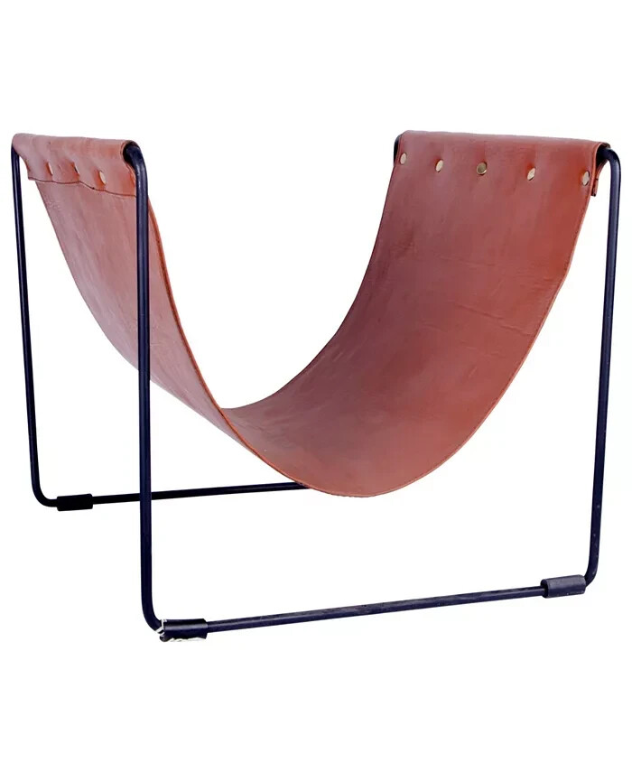 Home Essentials Holiday Leather Log Holder