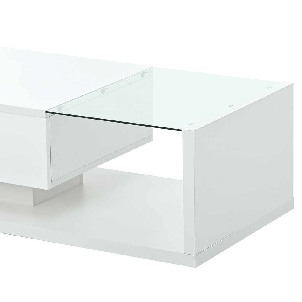 Vinsetto Coffee Table with Tempered Glass