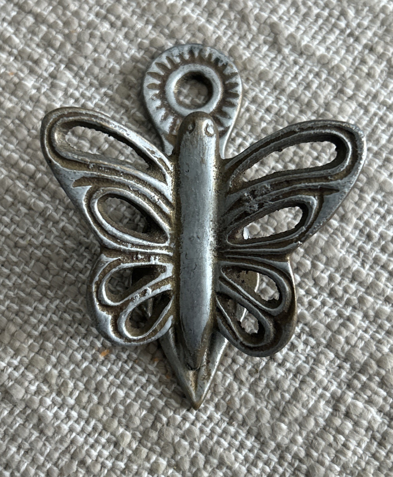 Brass Butterfly Hanging Wall Clip Silver Color Made In India Paperclip