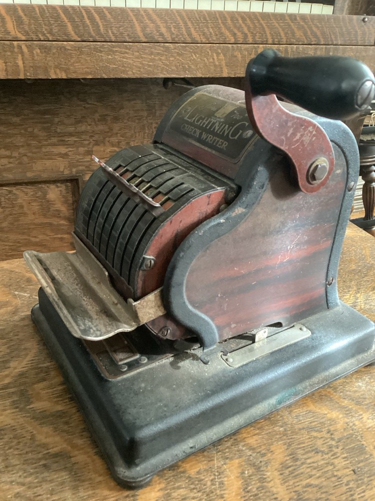 Check Writer Machine Antique F&E Lightning 700 Check Protector