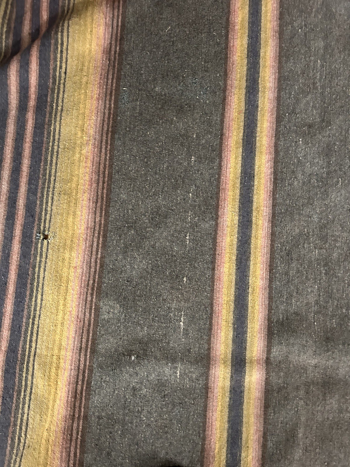 Antique Vintage Wool Horse Blanket Leather Strap Buckle Primitive Equestrian