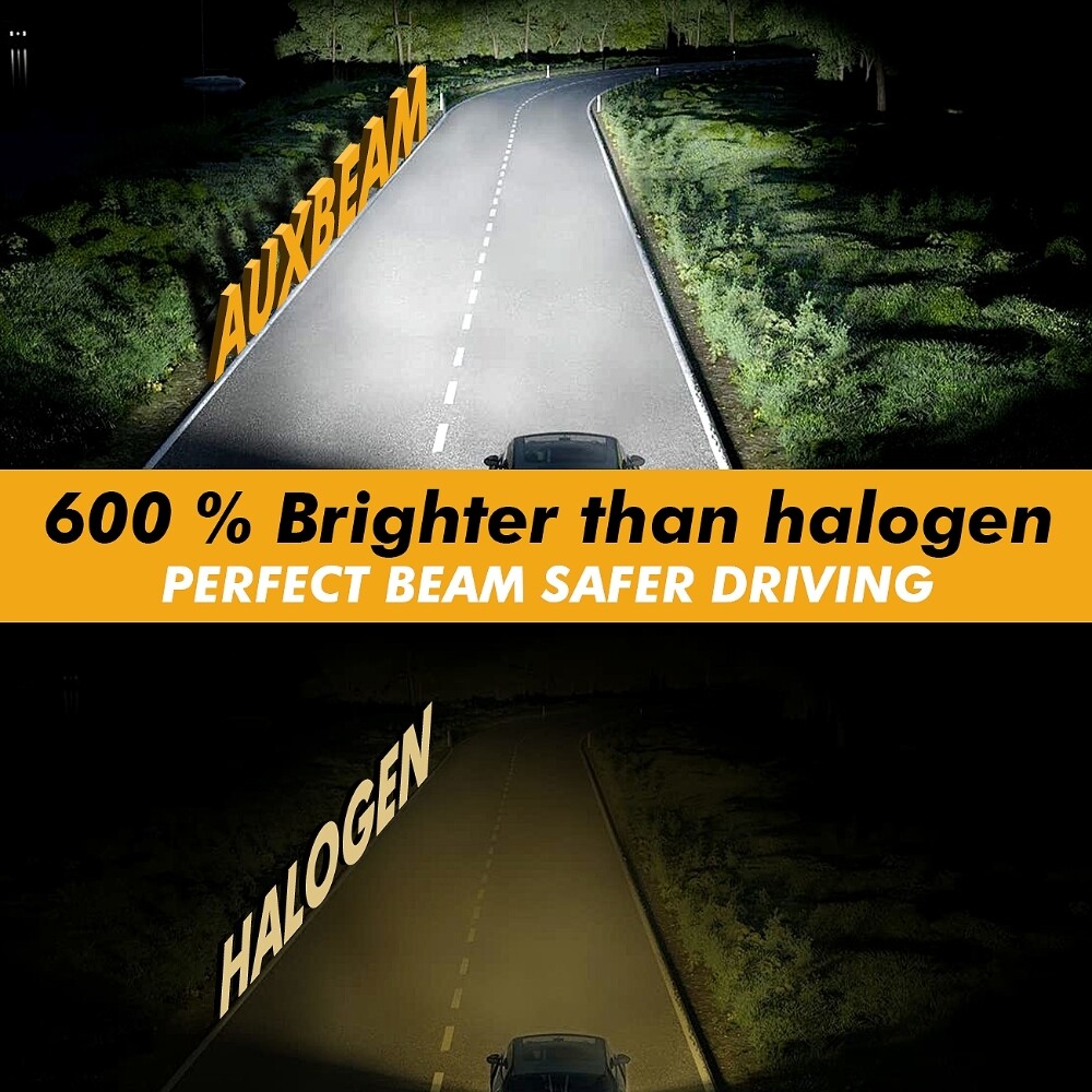2x AUXBEAM H4 9003 LED Headlight Bulbs CANBUS High Low Beam 20000LM Super Bright