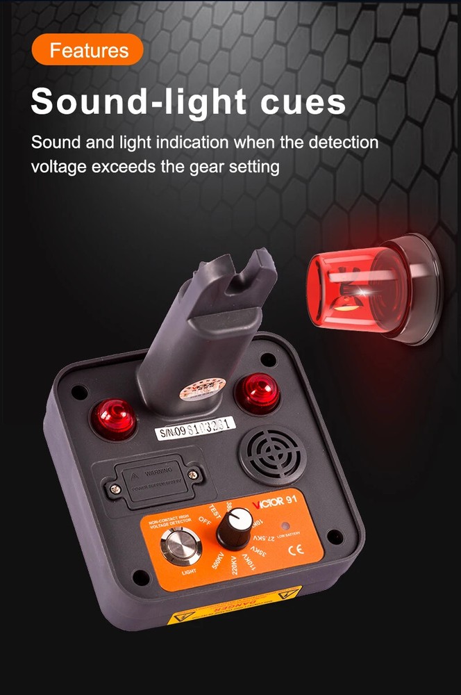 Non-contact High-voltage Electroscope Remote IP65 Rod Cable Detector Test Tool