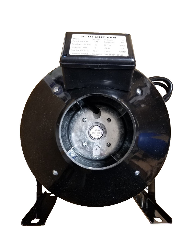 Intertek 4'' In Line Fan Model BP-100