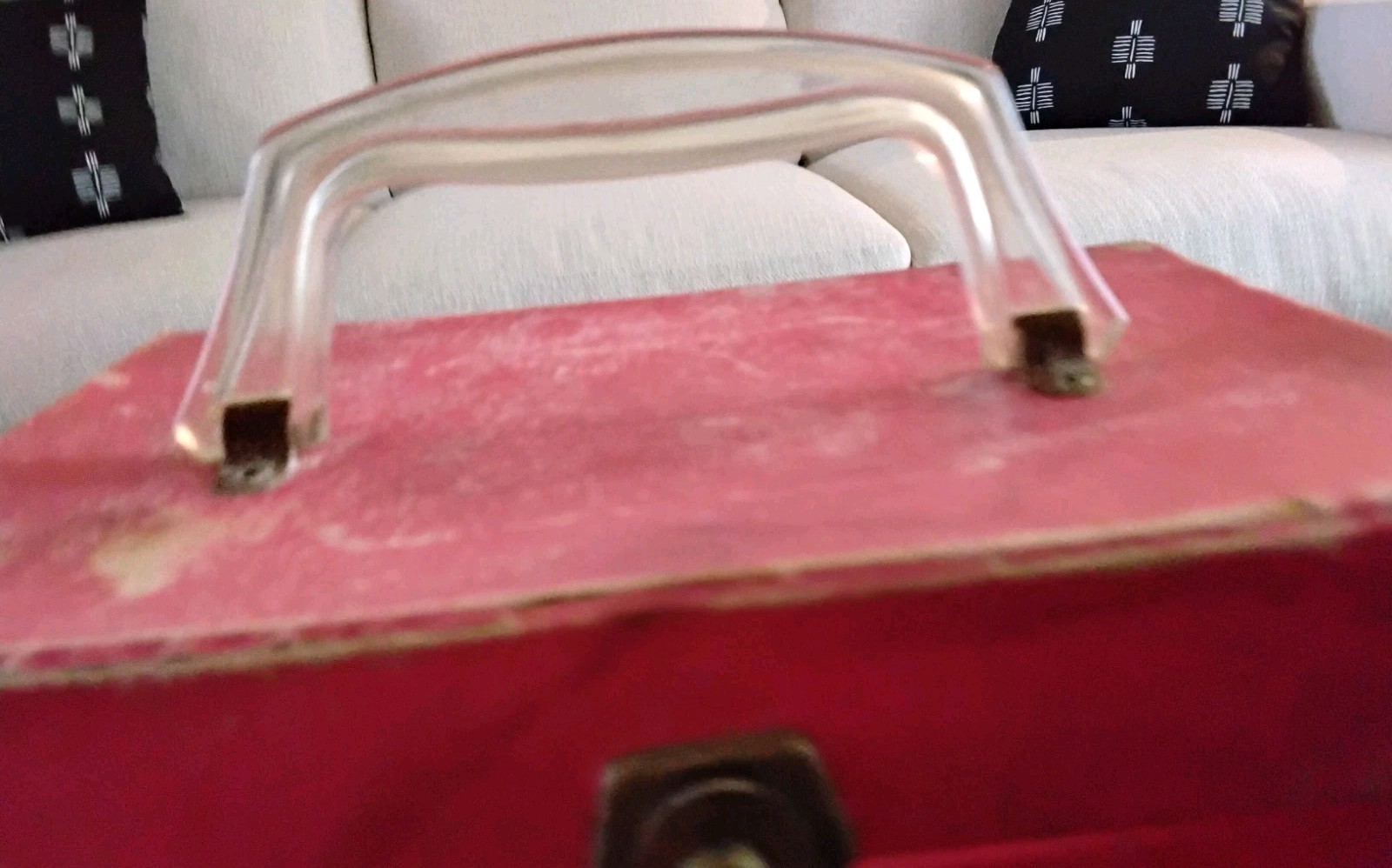 Platter-Pak 1960s Psychedelic Vinyl Record Storage Box Case 45 45’s 1 Owner Pink