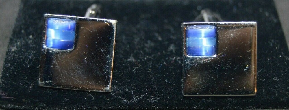 Thomas Nash square blue cufflinks - boxed