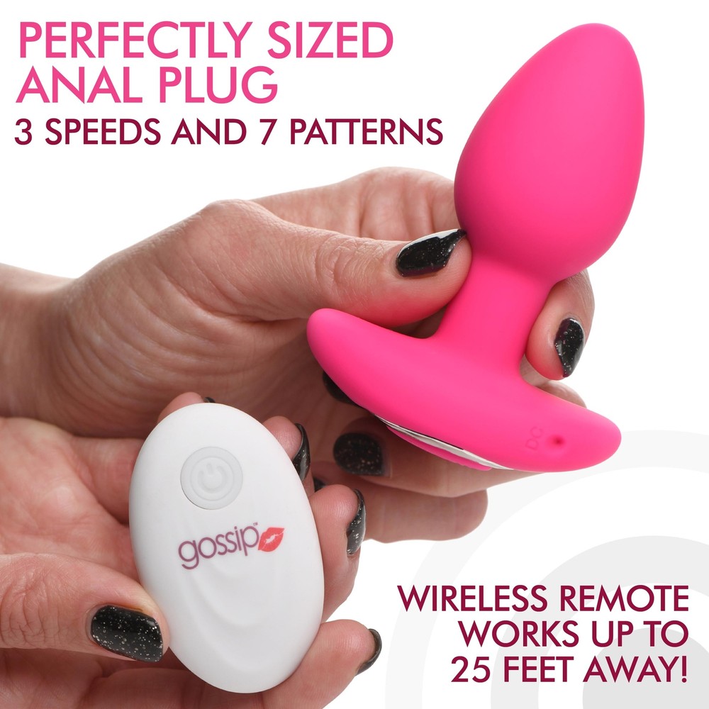 Remote Control Powerful Vibrating Silicone Anal Plug Vibrator Buttplug Massager