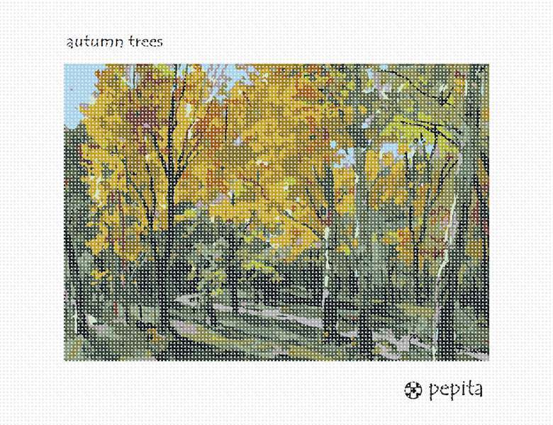 Autumn Trees Needlepoint Kit or Canvas
