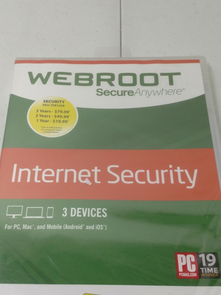 Webroot SecureAnywhere Internet Security - Full Version for Windows & Mac
