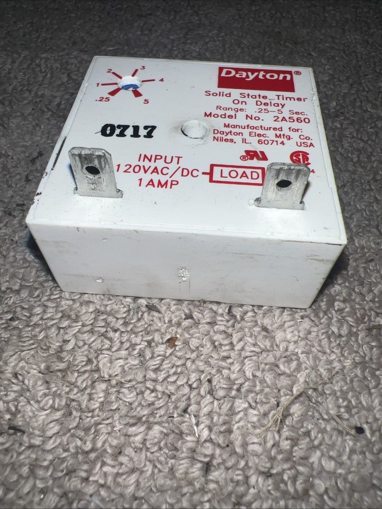 Dayton 2A560 Solid State Timer Encapsulated Machine Adjustable