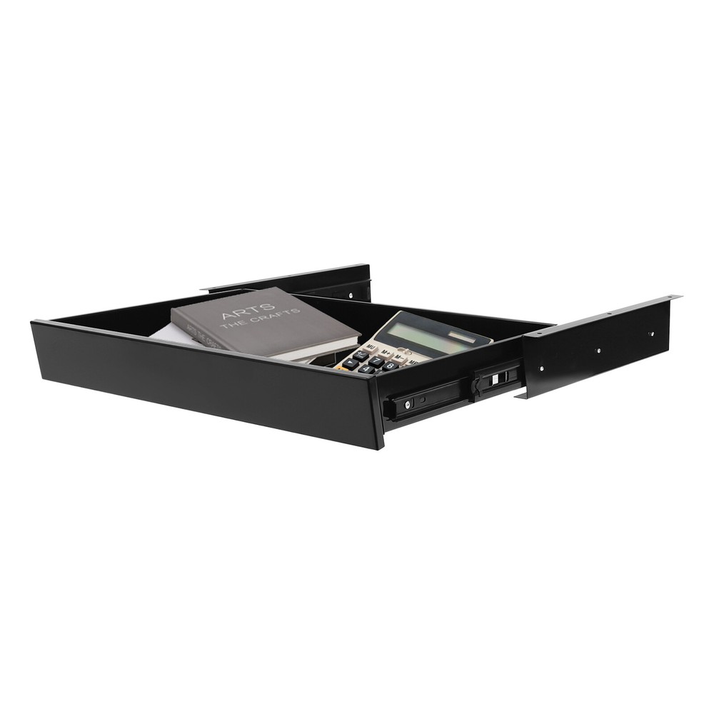 Under Desk Mounted Sliding Pull-out Drawer Storage Organizer For Workstations
