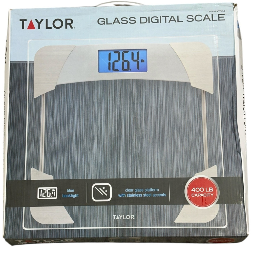 Taylor Clear Glass Digital Bath Scale Model #7604