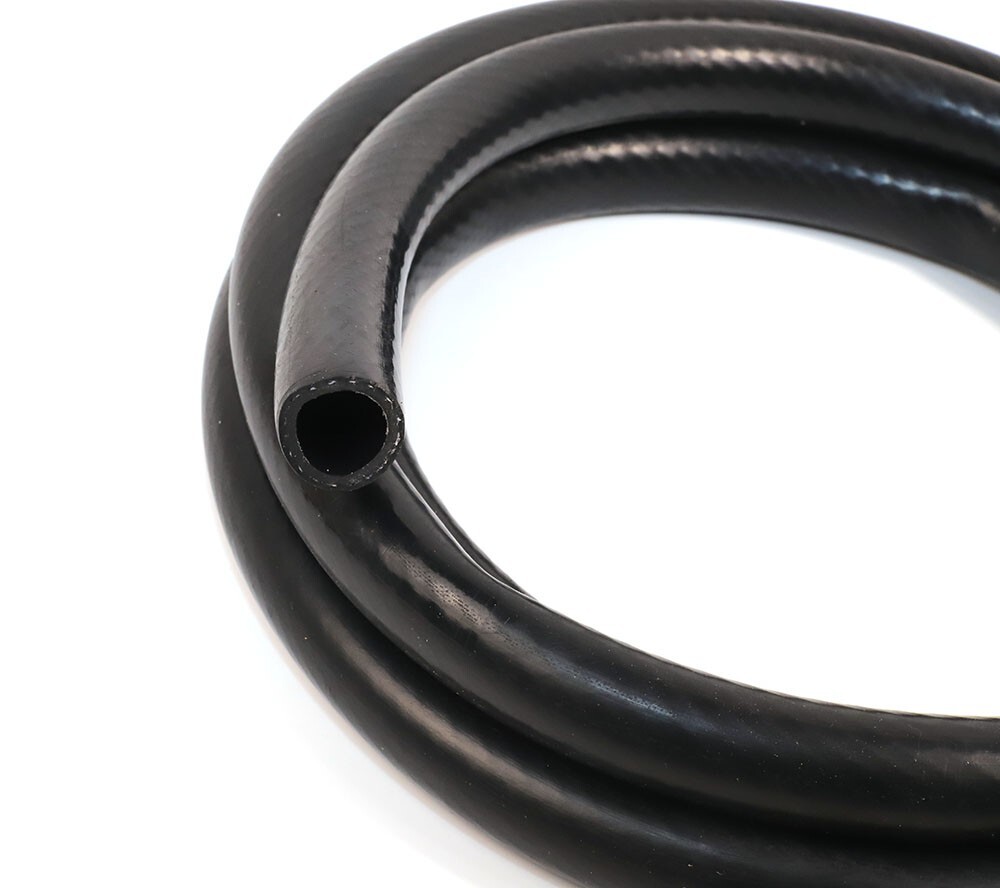 5ft 1-Ply Reinforced 16mm 5/8" ID High Temperature Silicone Heater Hose BLACK