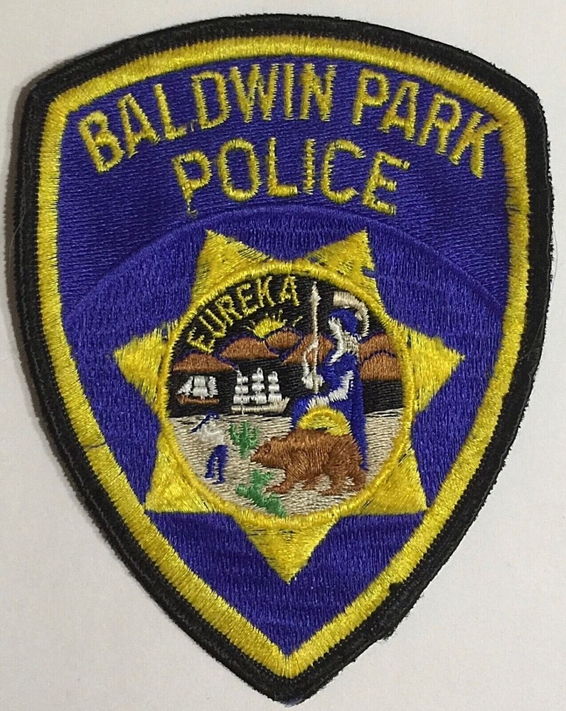 Baldwin Park CA Police Shoulder Patch  Uniform Take Off