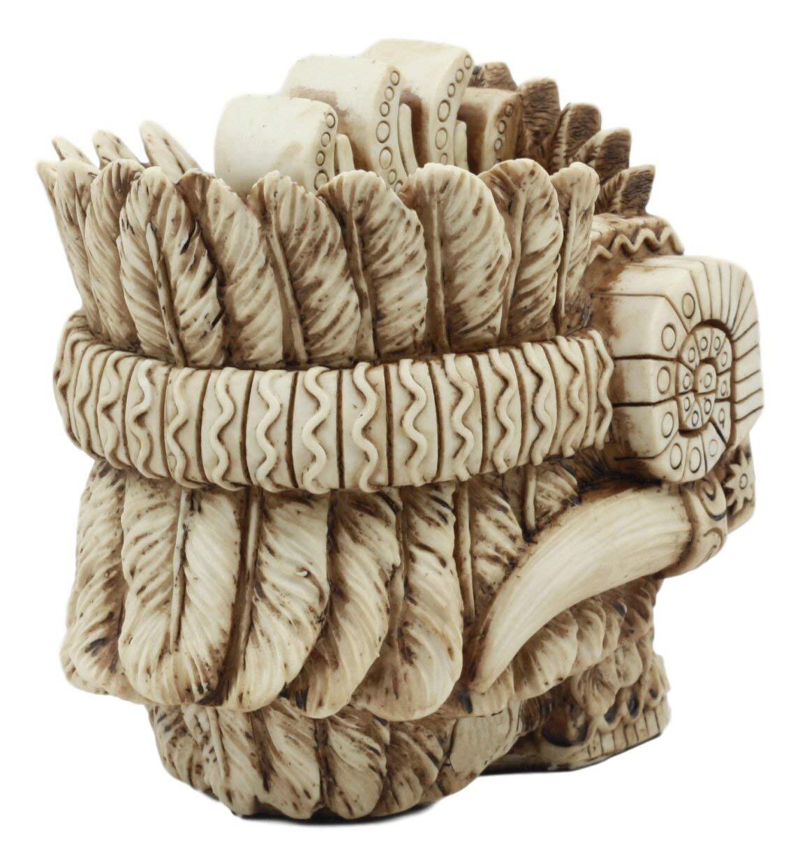 Ebros Aztec Empire Emperor Montezuma Skull Statue Tenochtitlan King Moctezuma