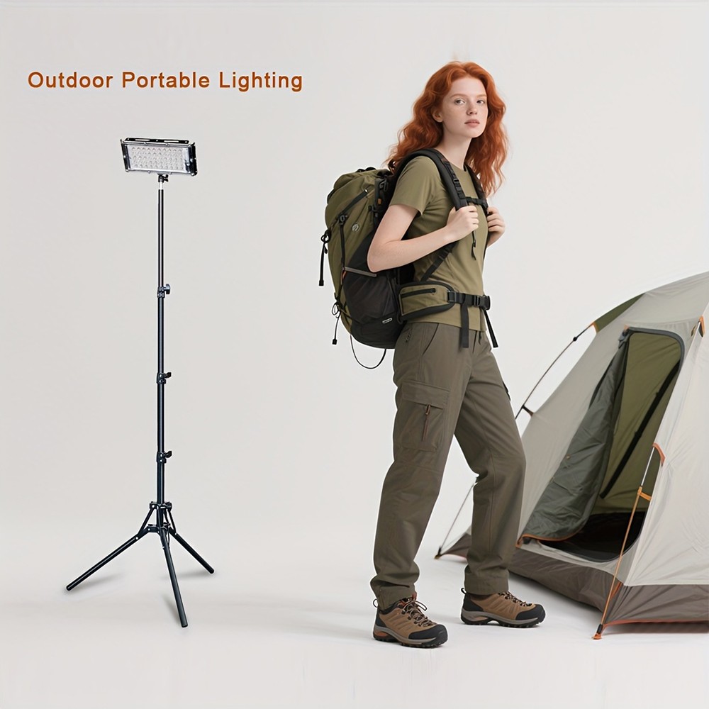 Telescoping Camping LED Work Light with Tripod Stand, Portable LED Flood Light
