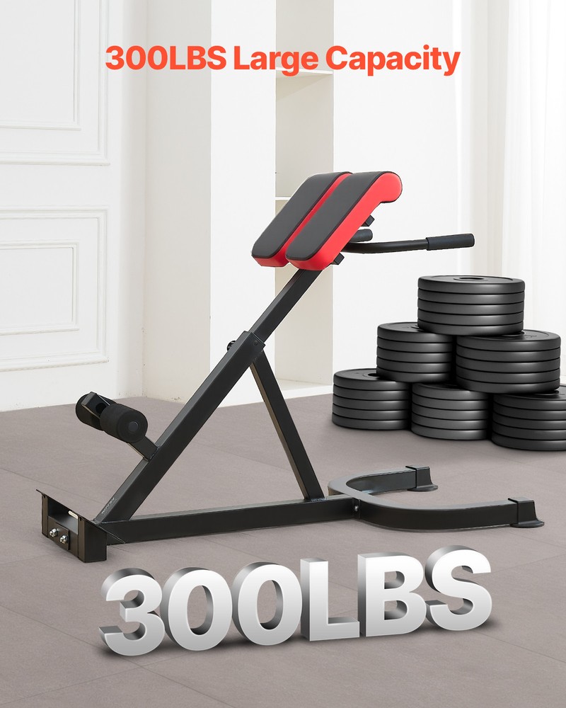 VEVOR Roman Chair Back Extension Hyperextension Bench Multi-Function Adjustable