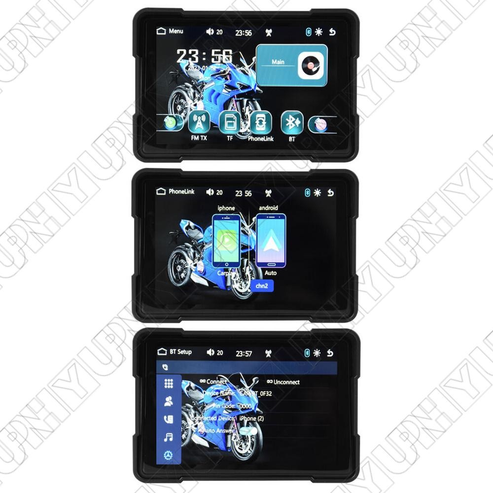 5" Waterproof HD Motorcycle Smart Screen Support Wireless Carplay & Android Auto