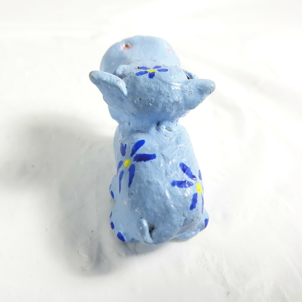 Small Hippo Figurine Hand Painted