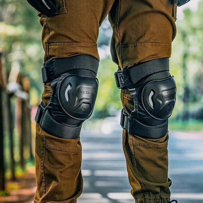 ROCKBROS Motorcycle Knee Pad Windproof Warm EVA Protective Gear Shockproof 1 SET