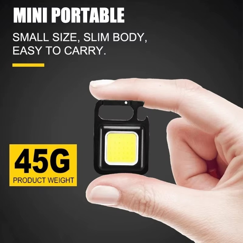 800 Lumens Mini COB Flashlights Bright Rechargeable Keychain Small Flashlight US