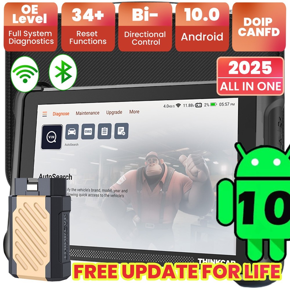 Thinkcar Car Bidirectional Scanner Full System Diagnostic Coding Tool 34+Service