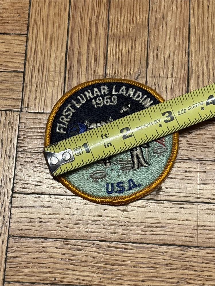 1969 NASA First Lunar Landing 3” Patch Space Astronaut
