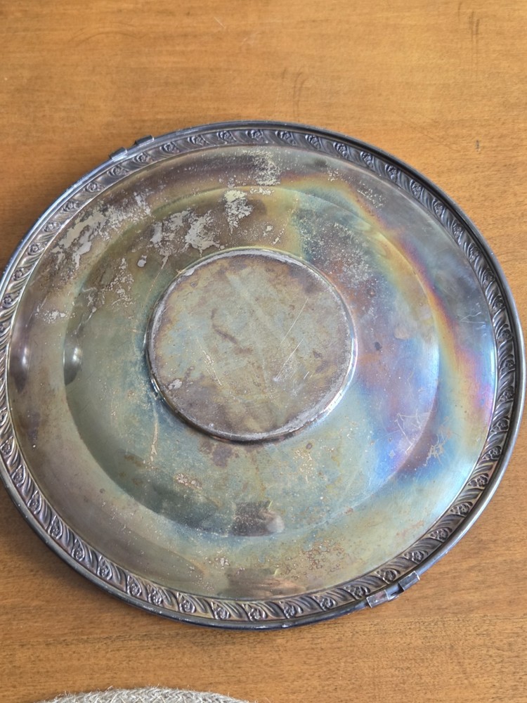 Antique FB Rogers Silver Company 1883 Silverplate Coffee Tea Pot & Handled Tray