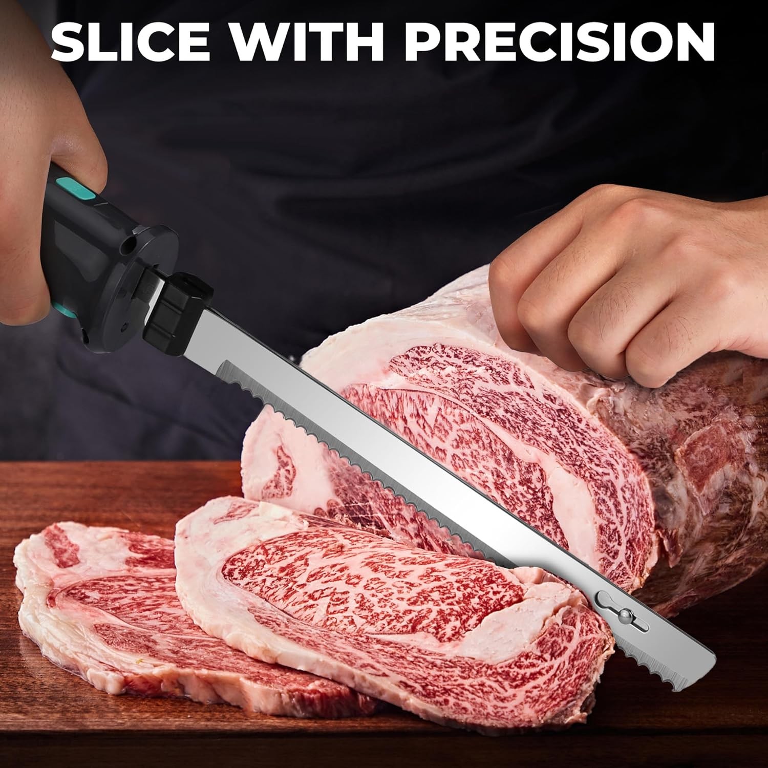 HAUSHOF Cordless Electric Knife Sets for Meat Slicing 8V Carving Bread Knife USA