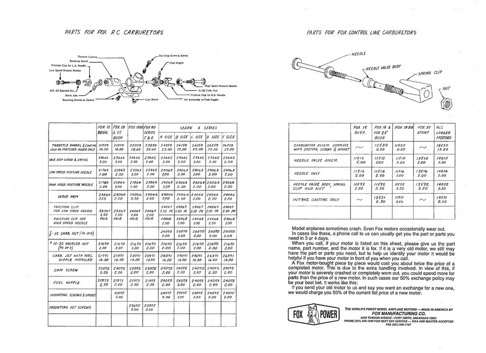 Vintage Model Airplane Engine Instructions
