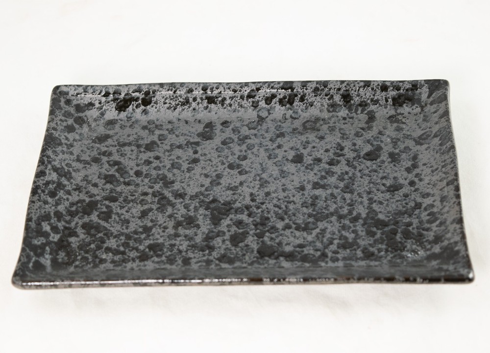 Rectangular Black Ceramic Humidity / Drip Tray for Bonsai Tree 7.75"x 5"x 0.75"