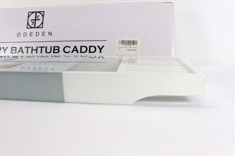 Odeden Luxury Bathtub Caddy White Bamboo